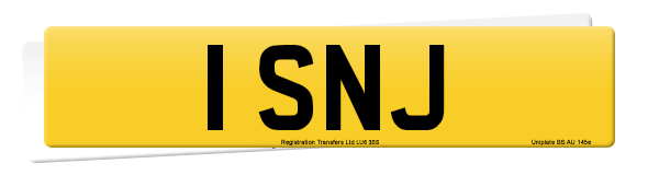 Registration number 1 SNJ